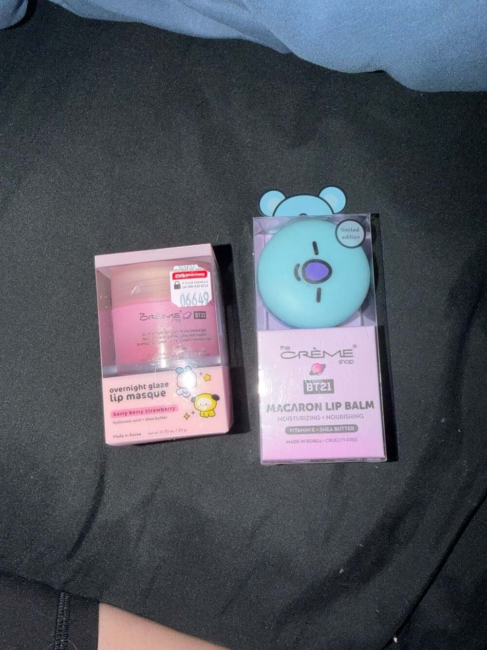 The Crème Shop x BT21 Overnight Glaze Lip Masque and Macaron Lip Balm Set